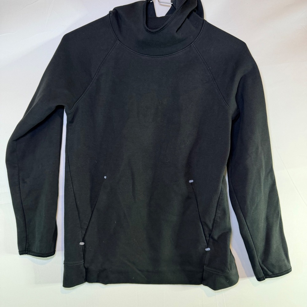 Old Navy Active Boys Dynamic Fleece Hoodie Black 4-Way Stretch Pullover L 10-12